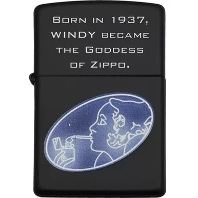 Zippo Windy Goddess Black Matte Windproof Lighter